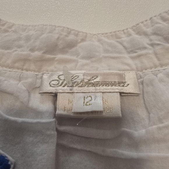 Shoshanna Leilani Dress Cotton Hourglass V-neck 3/4 sleeves Size 12 - Picture 7 of 13